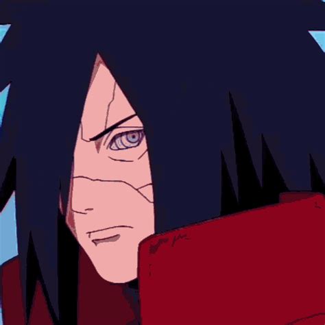 An Anime Character With Long Black Hair And Blue Eyes Holding A Red