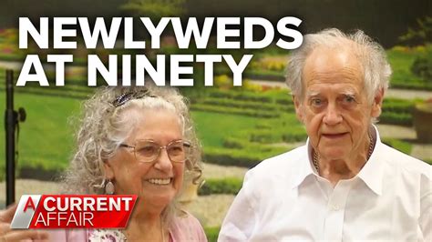 emotional moment 90 year old lovers tie the knot a current affair youtube