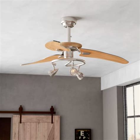 Flush Mount Enclosed Ceiling Fan With Light Two Birds Home