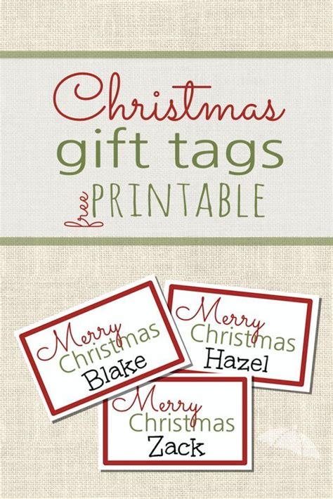 Christmas Gift Tags And Printables