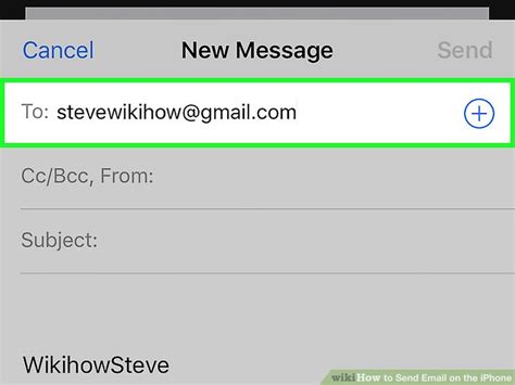 How To Send Email On The Iphone With Pictures Wikihow