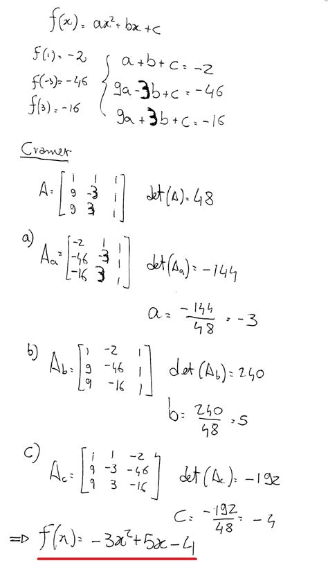 How Do You Find A Quadratic Function F X Ax 2 Bx C For Which F 1 2 F 3 46 And F 3 16