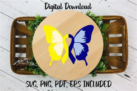Down Syndrome Awareness Butterfly SVG | Etsy