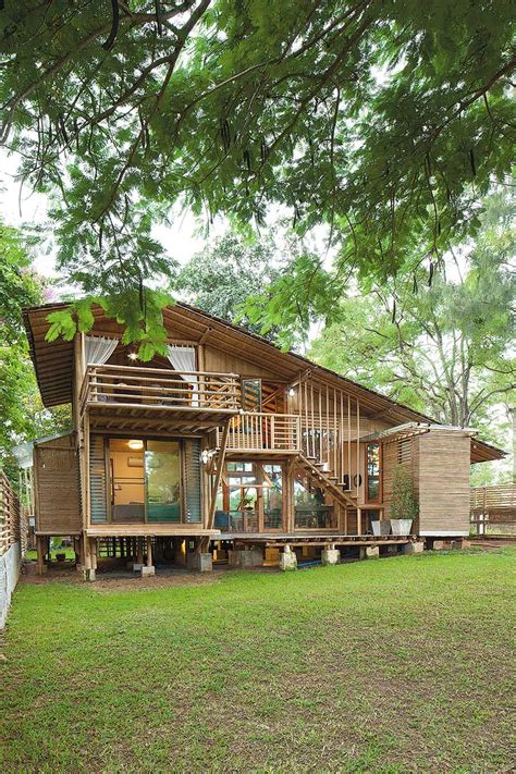 A Bamboo House Embraced By Nature Tropical House Design Bamboo House