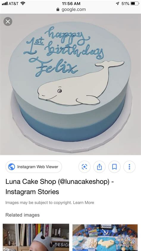 Pin By Amy Lou Brown On Baby Beluga Birthday Cake Shop Cake Beluga