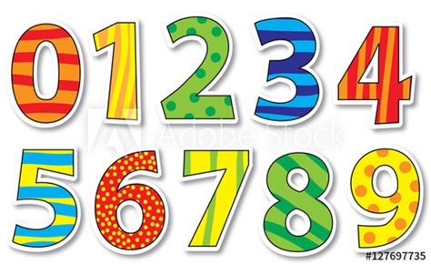 Set Of Cartoon Numbers Vectors Illustration For Children