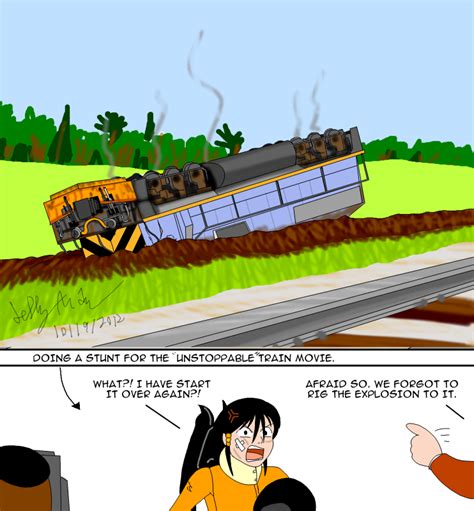 artrade doing train wreck for unstoppable movie by sailorenergy on deviantart