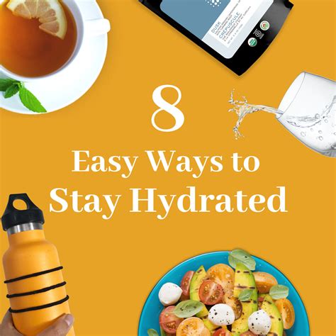 8 Easy Ways To Stay Hydrated Infographic Turmeric Teas