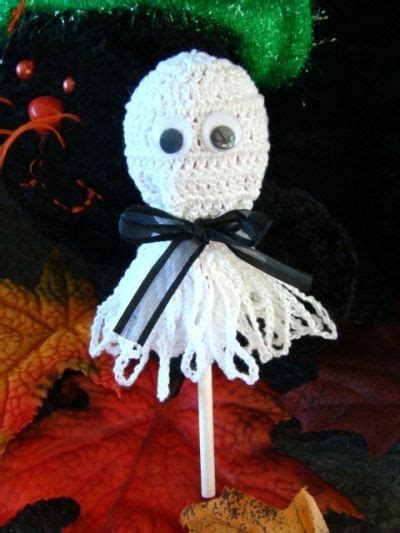 Free Crochet Pattern Ghost Sucker Cover Halloween Crafts Halloween