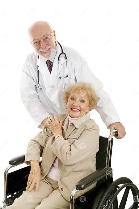 Friendly Doctor And Patient Stock Image Image Of Elderly Friendly 3701059