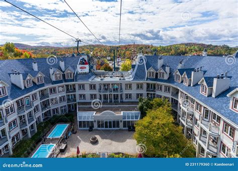 Sightseeing By Cable Car At Mont Tremblant Resort In Autumn Editorial Image Image Of Village