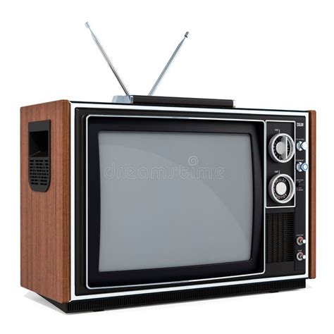 Vintage Tv Set 3d Rendering Stock Illustration Illustration Of