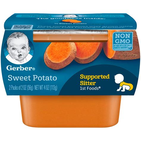 Gerber 1st Foods Sweet Potato Baby Food 2 2 Oz Tubs