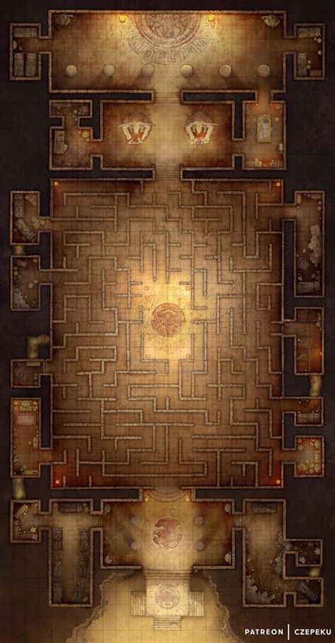 Labyrinth Of The Minotaur 26x50 Battlemaps