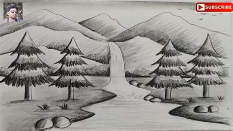 Pencil Drawing Scenery For Kids Bestpencildrawing