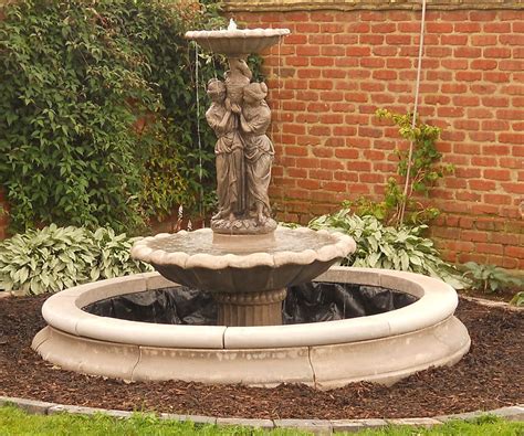 Medium 3 Tiered Barcelona Fountain Stone Garden Ornaments And Garden