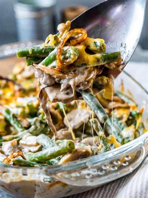 Green bean casserole is a casserole consisting mostly of cooked green beans, cream of mushroom soup, and french fried onions. Best-Easy-Low-Carb-Keto-Green-Bean-Casserole-healthy-keto ...