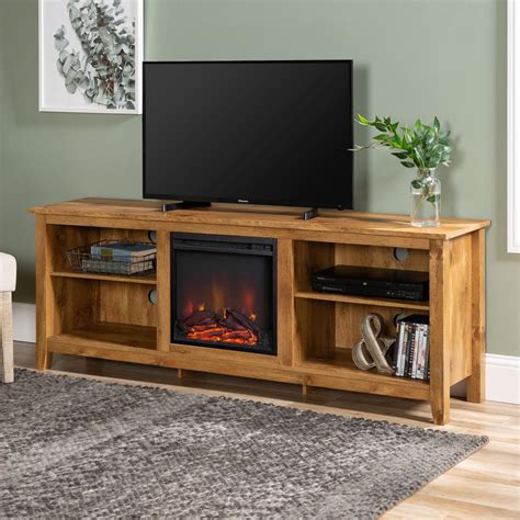 Walker Edison Furniture Company Barnwood 70 In Wood Media Tv Stand