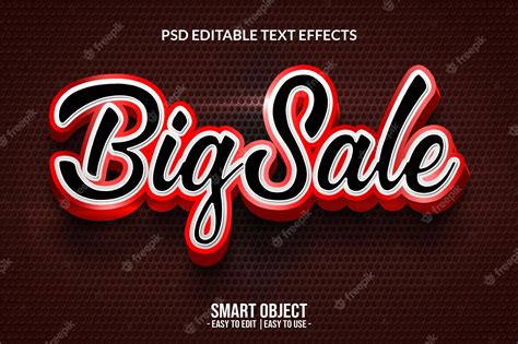 Premium Psd Big Sale Psd 3d Text Effect Fully Editable High Quality