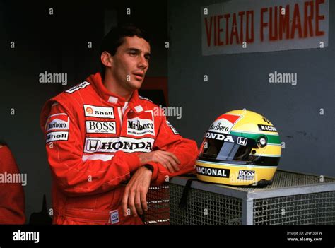 Ayrton Senna 1988 San Marino Grand Prix Stock Photo Alamy