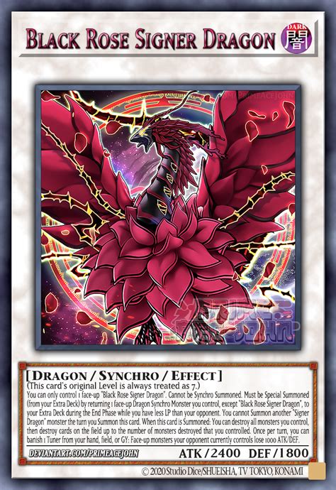 Black Rose Signer Dragon By Primeacejohn On Deviantart Yugioh Dragon Cards Custom Yugioh