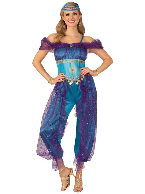 Ladies Sexy Genie Costume Women Arabian Nights Dancer Princess Adult