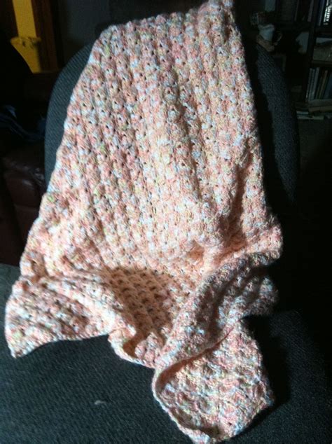 Baby Blanket Made Out Of Bernat Softee Baby Yarn Chunky Crochet