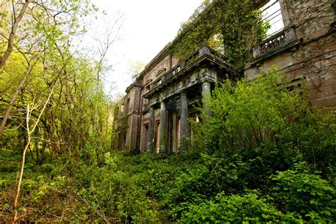 Baron Hill Mansion Beaumaris Anglesey Huge In Its Roofless Ruinous