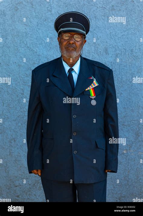 Veteran From The Italo Ethiopian War In Army Uniform Addis Abeba