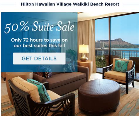 72 Hours Only 50 Suite Sale At Hilton Hawaiian Village