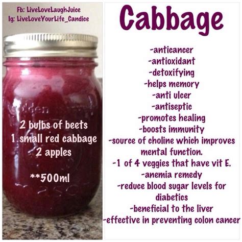 cabbage juice benefits healthy ulcer recipe recipes juices purple health smoothies juicer pylori loads healing gastric raw juicing smoothie eating