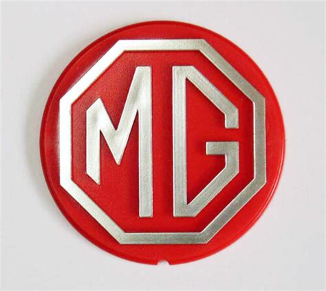 Mgb And Mgbgt Le Red And Silver Steering Wheel Road Wheel Centre Badge Mg