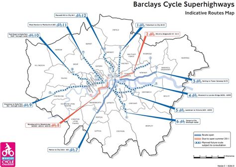Route Map Of Cycling Superhighways Download Scientific Diagram
