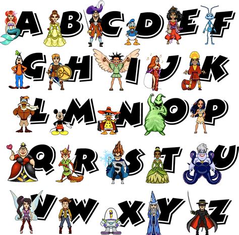 Printable Disney Character Letters Printable Word Searches