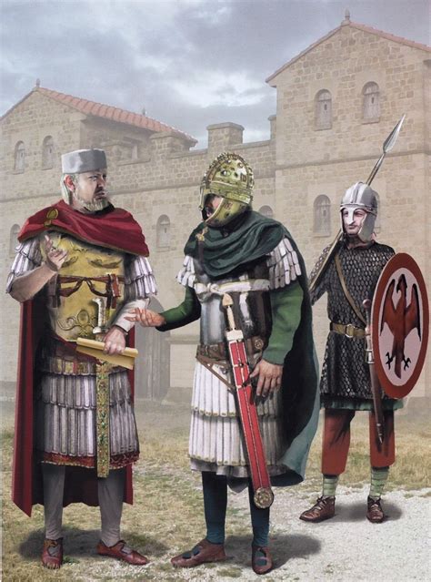 Late Roman Officers Fourth Fifth Centuries Ad Ancient Armor Roman