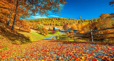 Autumn In Vermont Vermont Fall Farm Beautiful Peaceful Houses