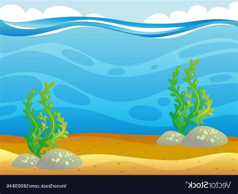 Best Cartoon Underwater Ocean Scene Vector Library Free Vector Art