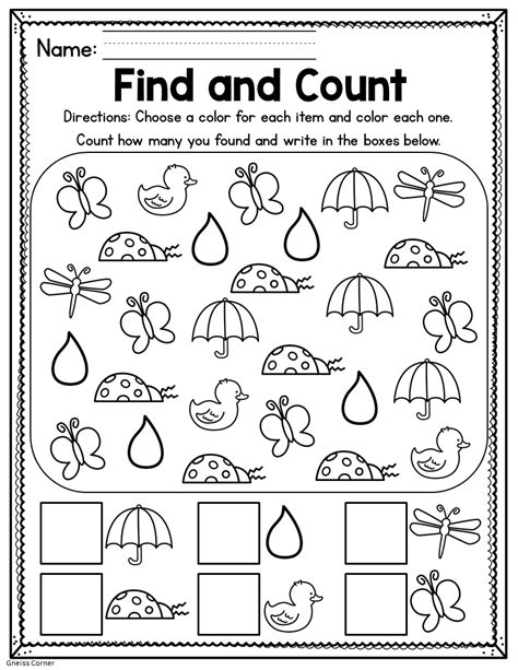 Free Spring Worksheets For Kindergarten Printable Kindergarten Worksheets