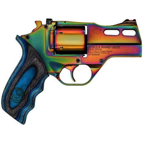 Chiappa Sar Rhino 30ds Nebula 357 Magnum 3in Rainbow Pvd Revolver 6