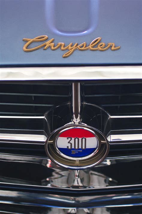 1960 Chrysler 300 F Grille Emblem Photograph By Jill Reger Pixels