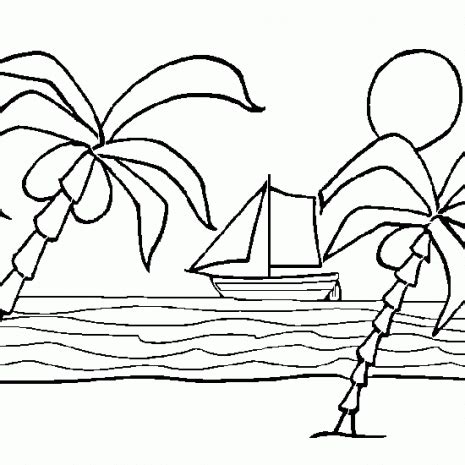Visite las dibujos para colorear relacionados a la transportación marítima apropiados para actividades infantiles y educación preescolar. Dibujos de playas para colorear | Colorear imágenes