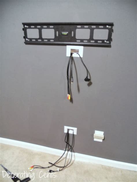 Decorating Cents Wall Mounted Tv And Hiding The Cords Hidden Cable