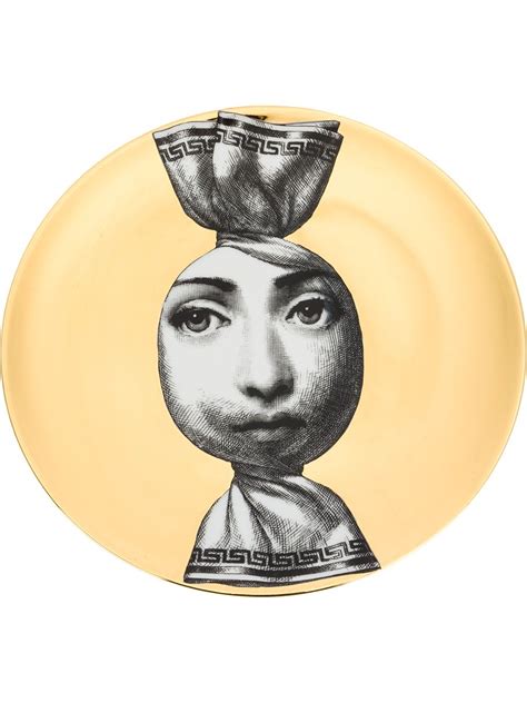Fornasetti Sweet Wrapper Face Print Plate Farfetch