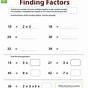 Factors Practice Worksheet