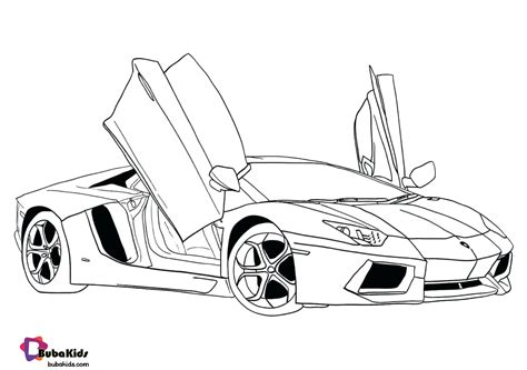 Free Download Super Car Coloring Pages For Kids