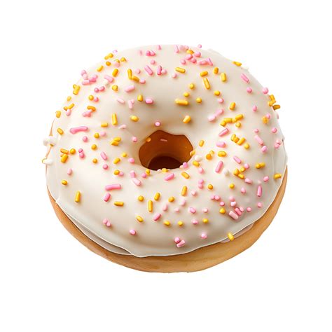Vanilla Doughnut With Sprinkles Ai Generated 26691067 Png