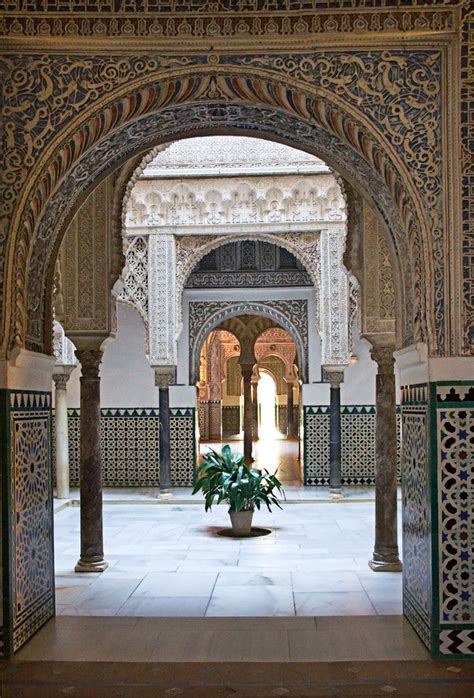 Alcazar Palace Interior Seville Spain Moorish Architecture