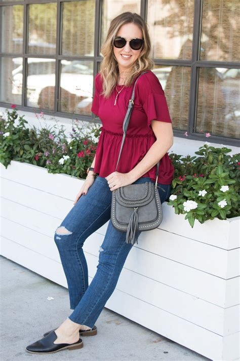 Easy Casual Style The Best Burgundy Top For Fall Simple Casual