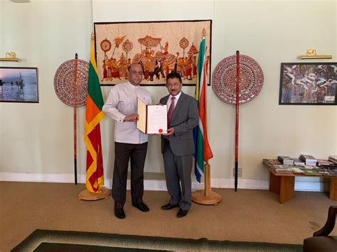 Sri Lanka Appoints New Honorary Consul In Botswana வெளிநாட்டு