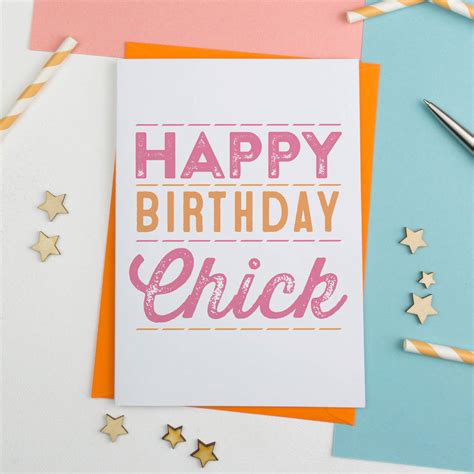 Happy Birthday Chick Card By A Is For Alphabet